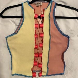 Verge Girl Brand new Tie Crop Top